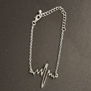 Silver Heartbeat Bracelet